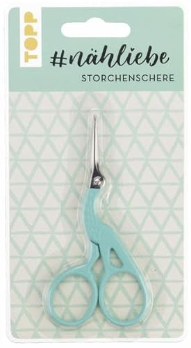#nähliebe Storchenschere Mint: Lackierte Handarbeitsschere im Storchen-Design