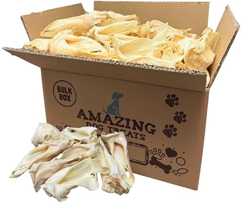 Amazing Dog Treats - Lamb Ears (50 Pcs/Pack)- Natural Dog Chews -Rawhide Alternative - No Hide Dog Bones