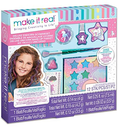 Make It Real 2902461 Einhorn Beautyset für Mädchen, Make-up für Kinder, Schminkset, Kosmetik-Kit
