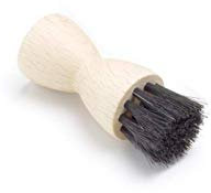 Tadabo Spazzola per scarpe in crine di cavallo, ideale per la cura delle scarpe e delle scarpe, 1 x nero