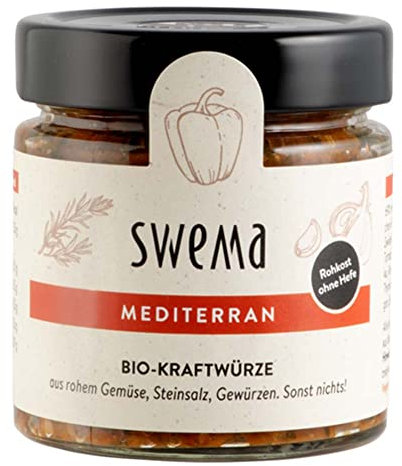 SweMa Bio Frische Gemüsebrühe mediterran für 6 Liter, Gemüse, Steinsalz, Gewürze. (2 x 210 gr)