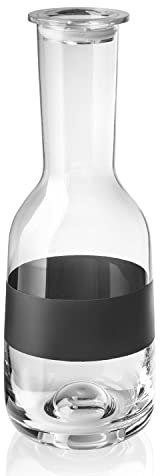 IVV Jarra 1L con tapón transparente hermético (negro)