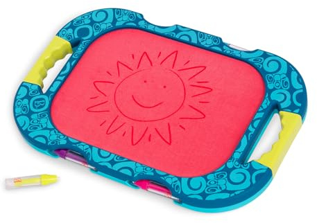 B. toys - Water Doodler - Rot & Orange - Wasserzeichentafel - Tragbares Reisespielzeug - 4 Wasserstifte - Doppelseitige Tafel für Kleinkinder, Kinder - 18 Monate +