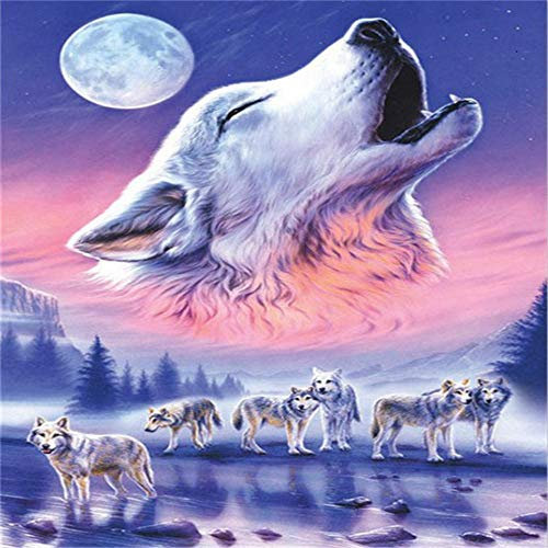 Yingxin34 Puzzle 5000 Teile, Wölfe am Fluss Impossible Puzzle, Geschicklichkeitsspiel für die ganze Familie, farbenfrohes Legespiel, Erwachsenenpuzzle ab 14 Jahren-61.61x41.53 Zoll (156.5 x 105.5cm)