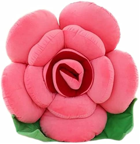 YILANLAN Rose Kissen süße dekorative Blume Plüschkissen Cartoon kreative Kissen Sofakissen Bettkissen (40cm, Rose red)