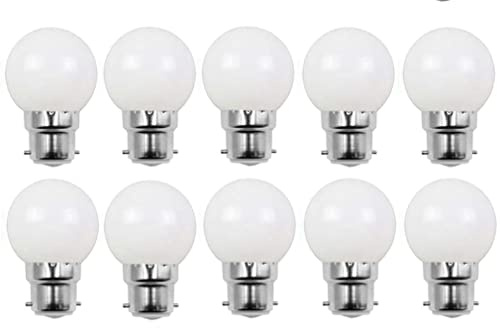 Aiwerttes 10er-Pack B22 Bajonettbirnen 2W G45 Mini Glof LED Glühbirnen (20W Äquivalent) Warmweiße Birne 220V Bunt Energieeffizient für Party Girlanden Dekoration,Nicht dimmbar