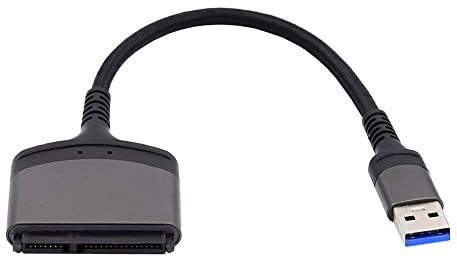 Cablecc Câble adaptateur USB 3.0 type A vers SATA 22 broches 5 Gbit/s pour disque dur SSD 2,5
