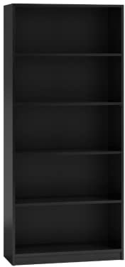 CDF Bücherregal R80 | Farbe: schwarz | Breite: 80 Zentimeter | Für Wohnzimmer, Büro und Arbeitszimmer | Regal für Bücher und Spielzeug | Ideal für Kinderzimmer, Teenager, Jugendzimmer