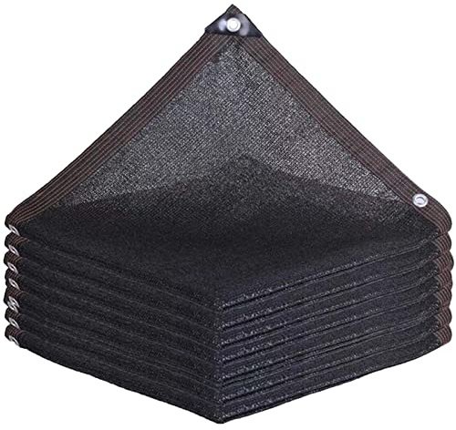 SSFMSF Malla Sombreadora Tela De Sombra para Invernadero con Ojales Tasa De Sombreado del 75-85%, para Estanque Cubierta Patio Planta Flor Gallinero Cochera. (Negro 10-Pin / 3m * 4m / 9.8ft * 13.1ft)
