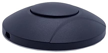LED Fußdimmer Schwarz 2-100W, Super-Flach, Ø 80mm, 230V – Druckdimmer No. 64312 für dimmbare LED Lampen