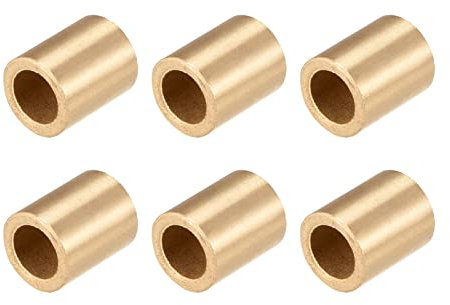 QUARKZMAN 8mm x 12mm x 15mm Lager Hülse x 6Stk Selbstschmierende Zinn Bronze Buchsen für Elektrogeräte und Hausgeräte