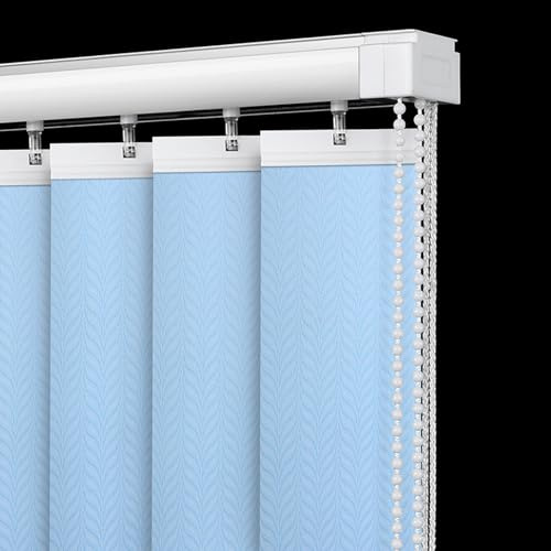 FENGSHOUU Lamellenvorhänge Vertikaljalousie Verdunkelungsvorhänge nach Maß,Komplettset Vertikaljalousie,Hitzeschutz und Sichtschutz,für Terrassen Glasschiebetüren,Breite×Höhe (150cm x 240cm)