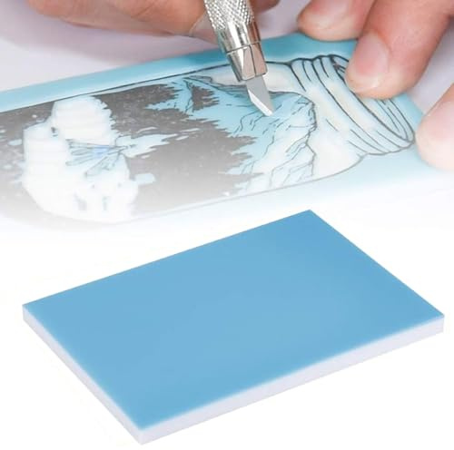 LEEQ Blocchi per Intaglio del Timbro di Gomma - Morbido Facile intagliare intagliare Il Blocco Intaglio, per timbri Fai-da-Te Fare Hobby Artigianato per Principianti/Professionisti(15 * 10cm)