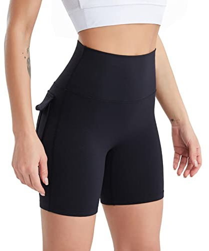 Sport-Shorts für Damen, Push Up mit Taschen, Radsport, Damen, hohe Taille, Anti-Cellulite, kurze Leggings, Damen, Pole Dance, Outfit, Sportshorts, Damen, Yoga, Laufen, Joggen, Radfahren, Laufshorts
