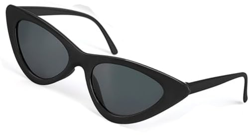 Occhiali da Sole da Donna,Retrò Cateye Sunnies,Classici Retrò Sunglasses,Occhiali da Sole Occhi di Gatto,protezione UV400,Protezione UV Occhiali da Sole,per Spiaggia Viaggio Shopping,nero