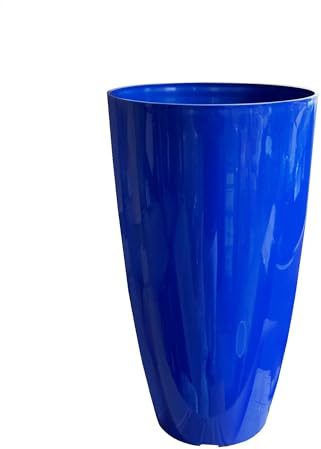 SG Traders Stylish Tall Plastic Plant Pot Garden Patio Planters Elegant Gardening Planter Accessory for Flowers Herbs Trees Plants Patio Suitable for Outdoor Use H 54cm x W 30cm