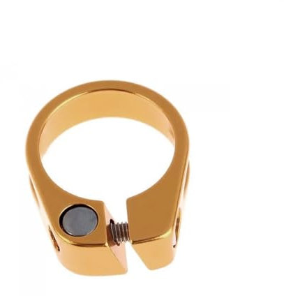 Legierung Sattelklemme,Fahrrad Sattelklemme Fahrrad-Sattelstützen-Clip, Sattelstützenkragen aus Aluminiumlegierung, 28,6 mm/31,8 mm/34,9 mm(Color:Gold 34.9)