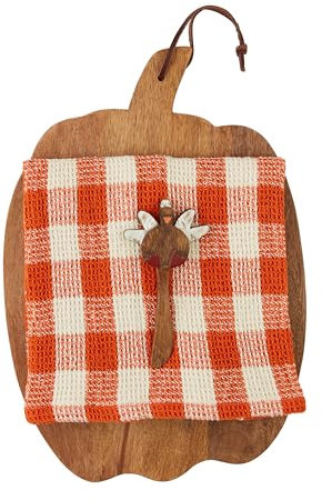Mud Pie Kürbis-Set, Servierbrett, 33 x 27,9 cm, Streuer, 14 cm, Braun