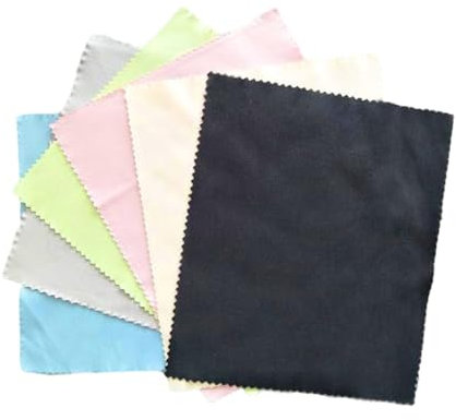FRCOLOR 24pcs Cleaning Microfiber Cloth for Eyeglasses Lens Camera Mixed Colors Eyeglasses Cleaning Cloth