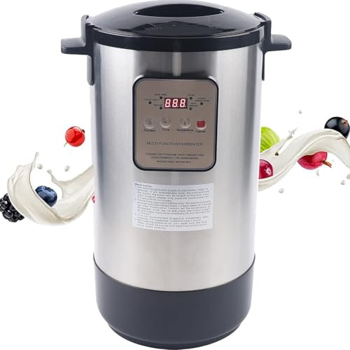 Yogurtera de 12 litros, fermentadora automática de acero inoxidable con control de tiempo y temperatura, preservación inteligente del calor, máquina fermentadora eléctrica de 90 W for vino de arroz