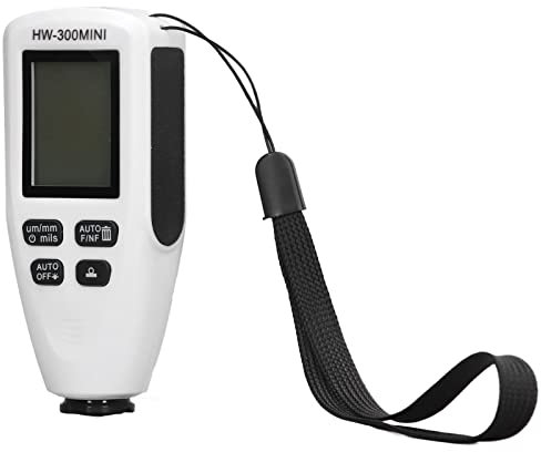 Lackdickenmessgerät Autolack Lackdickenmessgerät Messbereich 0-2000 um Lackmessgerät Stahlfarbe, Aluminium- und Kupferfarbe, Eloxierte Folie usw. (WHITE)