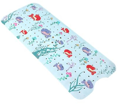 Baby Bath Mat for Tub - Cartoon Pattern Extra Long Kids Bathtub Mat | 40 X 16 Inch Machine Washable Toddler Baby Bathtub Mat with Suction Cups & Drain Holes