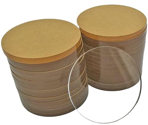 1 Stück harte transparente Acrylplatte runde organische Glasplatte (Thickness 5mm,Diameter 110mm)