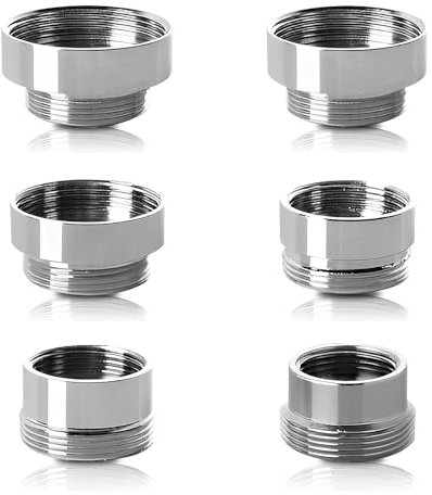 Kit adattatore per rubinetto, aeratore durevole per lavello da cucina, aeratore per rubinetto, 6 misure per collegare tubo da giardino, spruzzatori per lavello, filtri dell'acqua