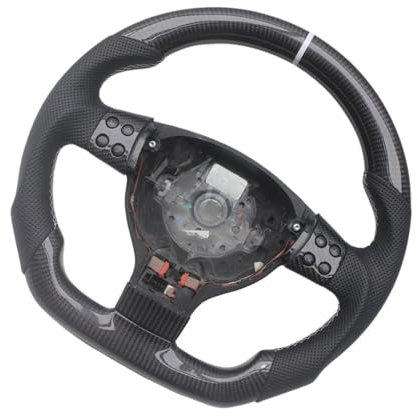 WUYDKEL Lenkrad Auto Kompatibel Mit VW Für Golf 5 Für J&etta Mk5 Für GTI R32 Für EOS Für Passat B6 Für Bora Ersatz-Carbonfaser-Lenkrad Custom(White)