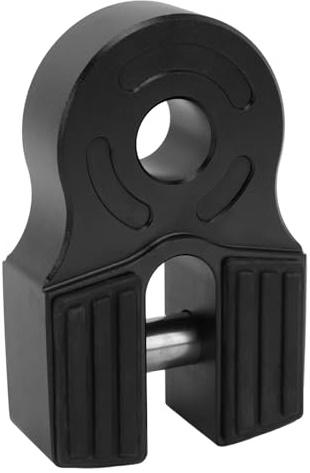 Fabater Winch grillete de Montaje, 30000 LB de Capacidad, de aleación de Aluminio Plana de Remolque Gancho de Montaje con Pasador de Hierro y Protector de Goma, Universal para ATV, UTV (Black)