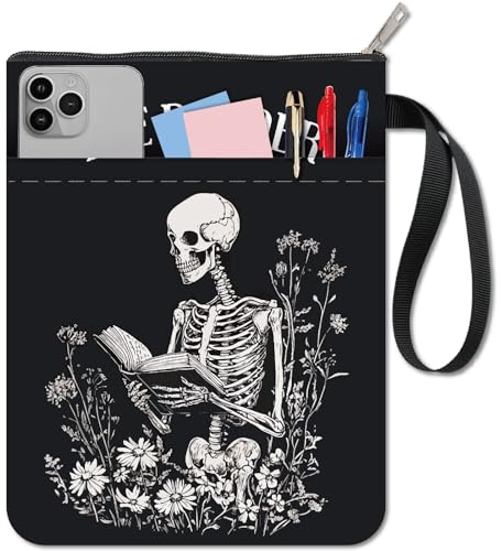 craspire Housse de Protection pour Livre Motif Tête de Mort Lavable et Imperméable Motif Squelette Effrayant Idéale pour Les Cahiers Les Cahiers de Classe et Les Étudiants.