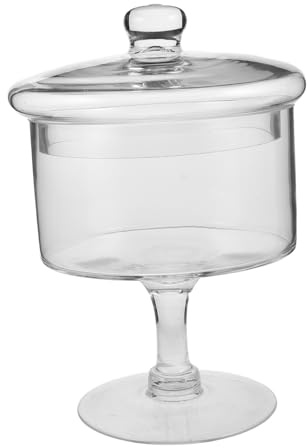 MOKKHNB Assiette à Gâteau Avec Couvercle Verre Présentoir à Gâteaux Transparent Plat De Pour Desserts Biscuits Et Cupcakes Design Élégant Pour Buffet Ou Fête