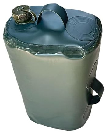 LeeQinersw Contenitore per Olio Flessibile, Serbatoio per Carburante con Tubo, Taniche per Stoccaggio Esterno, Brocca Portatile per Liquidi, 50 Litri