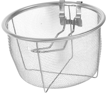Cabilock Cesta Plegable Multiusos de Acero Inoxidable para Freír y Alta Conductividad Térmica Mango Ergonómico Cesta Coladora para Cocina Doméstica