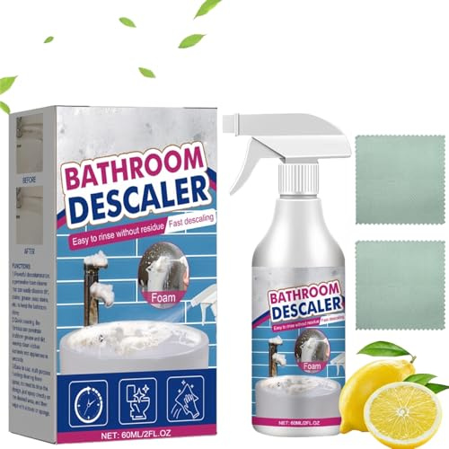 Bathroom Descaler Spray, Stubborn Stains Cleaner & Lime/scale Remover Spray, Multipurpose Bathroom Foam Cleaner, Powerful Descaling Cleaning Agent for Toilet & Bathtub, Bath/room Descaler Foam Sp/ray