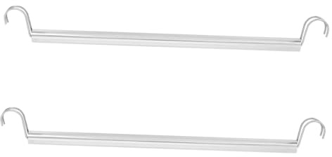 SOLUSTRE 2 Pezzi Barra Appendiabiti in Acciaio Ganci Metallici Supporto Resistente per Organizzazione Armadio e Stendibiancheria Versatile per Bagno e Balcone