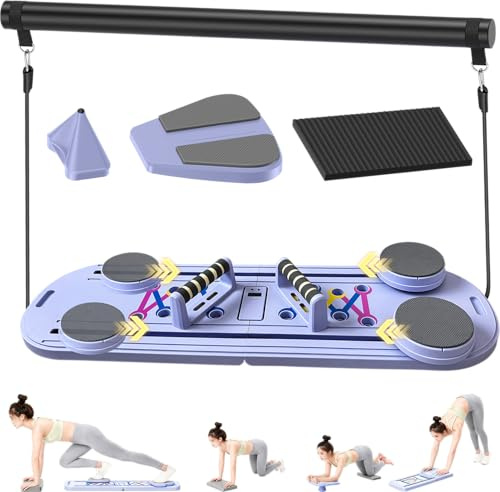 Pilates Board,Reform kit for Whole-Body Exercise,7-Function-in-1 Multi-Functional Core Strength Exercise Equipment,Portable Pilates Machine for Home Workout,Abs Trainer, (Purple)