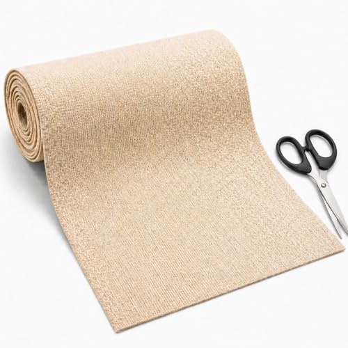 Selbstklebende Kratzmatte, 200x60cm Kratzschutz Sofa Katze Wand | Sisal, Zuschneidbare, Katzen Kratzbrett, Teppich Alternative, Kratzmatte Katze, inkl. Profi-Schere
