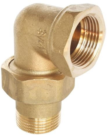 SOMATHERM FOR YOU, Raccord union coudé en laiton Mâle Femelle 15/21 - Installation facile et démontable, résistant à la corrosion, compatible avec tous raccords filetés | Facilitez pose et maintenance grâce à ce raccord coudé union démontable, en laiton résistant à la corrosion.