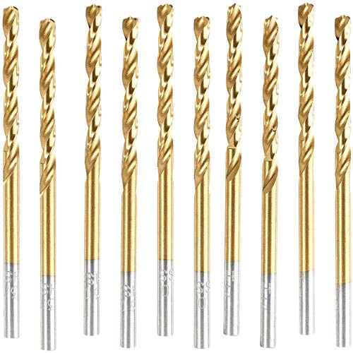 AGT Spiralbohrer: HSS-Bohrer-Set für Metall, Titan-beschichtet, 3,0 mm, 10 Stück (Werzheugzubehör, Metallbohrer)