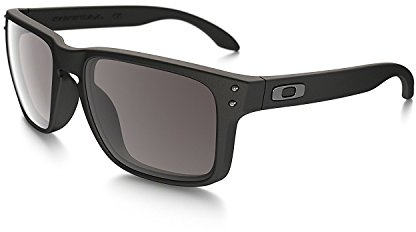 Oakley Holbrook Sunglasses 57MM Matte Black Frame/Warm Grey Lens, Casual