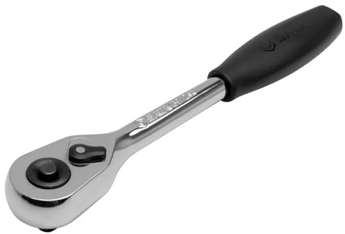 SATA ST13972ST Umschaltknarre, Ratsche 1/2/12,7 mm, mit 60 Zähnen, 6° Betätigungswinkel und rutschfestem Griff