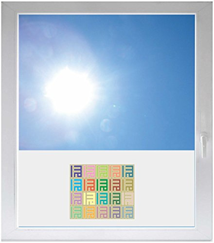 INDIGOS UG - Fensterfolie Blickdicht Ornament - 1150x500mm - Sonnenschutzfolie Fenster - Sichtschutzfolie Fenster Bad, Küche, Fenster, Milchglasfolie
