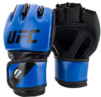 UFC MMA Gloves | Training Gloves for Sparring, Grappling, Mitts & Punching Bag | Beginner to Intermediate | Secure Fit for Men & Women | Blue, Small/Medium