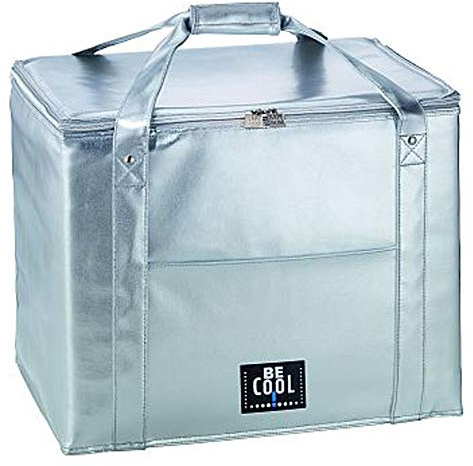 Kühltasche Kühlbox 45 Liter Silber hochwertig BE CooL City Picknickkorb foolonli