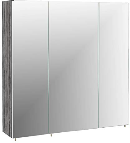 Schildmeyer Trient Spiegelschrank, Holzdekor, esche grau Dekor, 71 x 70 x 16 cm