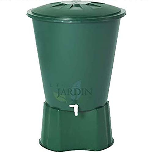 Wasserbehälter aus Polypropylen, 500 l, für Regenwasser, inklusive Deckel + Boden, Durchmesser 100 cm, Höhe 110 cm