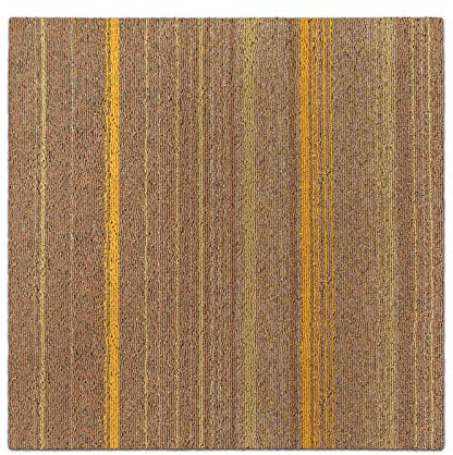 Design Teppichfliesen Paris 50x50 cm selbstliegend - 1 m² Set - strapazierfähiger Teppich Bodenbelag mit hochwertigem Schlingenflor - antistatisch mit Bitumen Rücken (Beige-Ocker, 4 Stück)