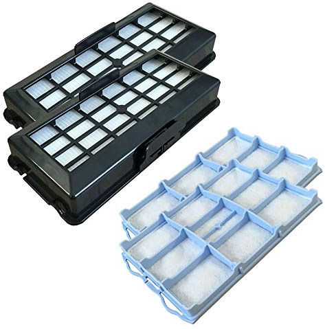 PakTrade 2 Filtri HEPA + 2 Filtri Motore per Aspirapolvere Compatibile con Bosch BSG71266/11, BSG71466/14, BSG71666/14