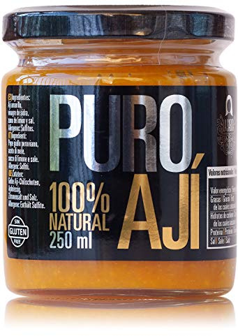 La Sarita Puro Ají 250 ml - Ají amarillo, 100% natural, sin aditivos ni conservantes, sin gluten, apto para veganos